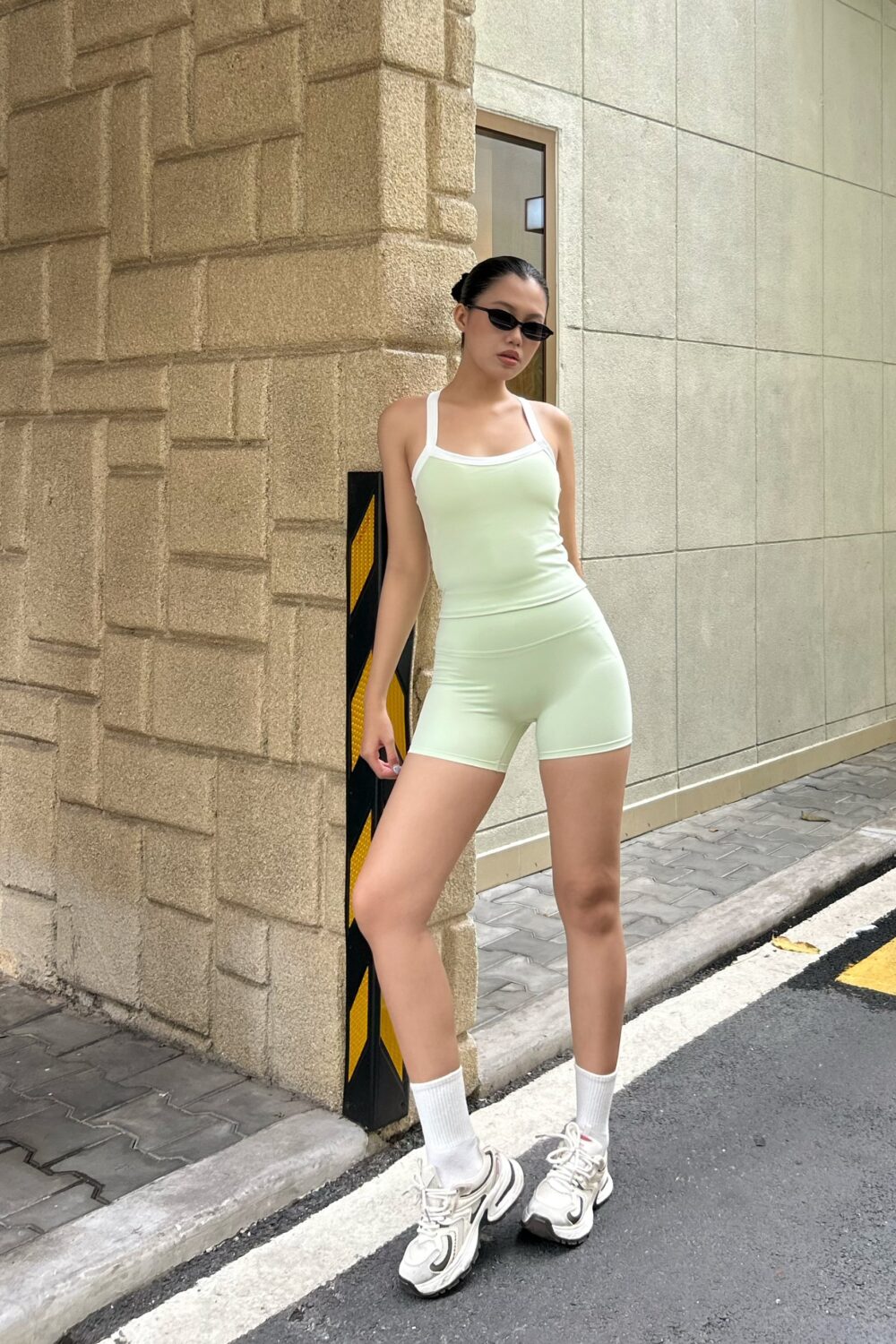 Set Short Mona Đùi Xanh Mint